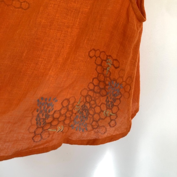 Vintage Oversized Lagenlook Beachy Coastal Summer Tank Top Size Small - Picture 6 of 14